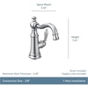 image:imageMoen S42107ORB Weymouth OneHandle Single Hole Traditional Bathroom Sink Faucet with Drain Assembly Oil Rubbed BronzeOil Rubbed Bronze