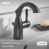 image:imageMoen Sarona Mediterranean Bronze OneHandle Single Hole Rustic Farmhouse Bathroom Sink Faucet with Optional Deckplate 84144BRBMediterranean Bronze