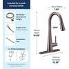 image:imageMoen Sleek Spot Resist Stainless OneHandle SingleHole Pulldown Kitchen Faucet with PowerBoost Technology for Faster Water Flow 7864SRSBlack Stainless