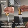 image:imageMoen Sleek Spot Resist Stainless OneHandle SingleHole Pulldown Kitchen Faucet with PowerBoost Technology for Faster Water Flow 7864SRSBrushed Gold