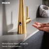 image:imageMoen Sleek Spot Resist Stainless OneHandle SingleHole Pulldown Kitchen Faucet with PowerBoost Technology for Faster Water Flow 7864SRSBrushed Gold
