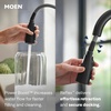 image:imageMoen Sleek Spot Resist Stainless OneHandle SingleHole Pulldown Kitchen Faucet with PowerBoost Technology for Faster Water Flow 7864SRSOil Rubbed Bronze