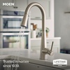 image:imageMoen Sleek Spot Resist Stainless OneHandle SingleHole Pulldown Kitchen Faucet with PowerBoost Technology for Faster Water Flow 7864SRSSpot Resist Stainless