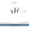 image:imageMoen T6708BL Genta LX TwoHandle Widespread Modern Bathroom Faucet Valve Required Matte Black