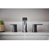 image:imageMoen T6708BL Genta LX TwoHandle Widespread Modern Bathroom Faucet Valve Required Matte Black