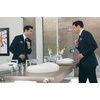 image:imageMoen TS43002BL Arris TwoHandle Modern 8 in Widespread Bathroom Faucet Trim Kit Valve Required Matte BlackChrome