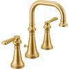 image:imageMoen TS44103 Colinet Traditional TwoHandle Widespread HighArc Bathroom Faucet with Cross Handles Valve Required ChromeBrushed Gold