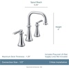 image:imageMoen TS44103 Colinet Traditional TwoHandle Widespread HighArc Bathroom Faucet with Cross Handles Valve Required ChromeBrushed Gold