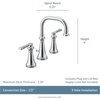 image:imageMoen TS44103 Colinet Traditional TwoHandle Widespread HighArc Bathroom Faucet with Cross Handles Valve Required ChromeBrushed Nickel
