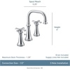 image:imageMoen TS44103 Colinet Traditional TwoHandle Widespread HighArc Bathroom Faucet with Cross Handles Valve Required ChromeBrushed Nickel