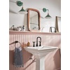image:imageMoen TS44103 Colinet Traditional TwoHandle Widespread HighArc Bathroom Faucet with Cross Handles Valve Required ChromeMatte Black