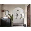 image:imageMoen TS44105BL Colinet Traditional Cross Handle Wall Mount Bathroom Faucet Trim Valve Required Matte BlackMatte Black