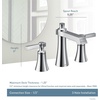 image:imageMoen TS6984NL Flara TwoHandle 8 in Widespread Lever Handle Bathroom Faucet Trim Kit Valve Required Polished NickelBrushed Gold