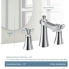 image:imageMoen TS6984NL Flara TwoHandle 8 in Widespread Lever Handle Bathroom Faucet Trim Kit Valve Required Polished NickelBrushed Nickel