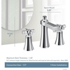 image:imageMoen TS6984NL Flara TwoHandle 8 in Widespread Lever Handle Bathroom Faucet Trim Kit Valve Required Polished NickelChrome