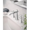 image:imageMoen TS6984NL Flara TwoHandle 8 in Widespread Lever Handle Bathroom Faucet Trim Kit Valve Required Polished NickelChrome