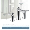 image:imageMoen TS6984NL Flara TwoHandle 8 in Widespread Lever Handle Bathroom Faucet Trim Kit Valve Required Polished NickelPolished Nickel