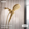 image:imageMoen Verso Brushed Gold EightFunction Eco Performance 7 Wide Spray Shower Head and Detachable Handshower Combo with 72 Hose 220C3EPBGBrushed Gold