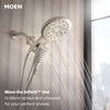 image:imageMoen Verso Brushed Gold EightFunction Eco Performance 7 Wide Spray Shower Head and Detachable Handshower Combo with 72 Hose 220C3EPBGBrushed Nickel