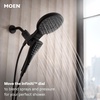 image:imageMoen Verso Brushed Gold EightFunction Eco Performance 7 Wide Spray Shower Head and Detachable Handshower Combo with 72 Hose 220C3EPBGMatte Black