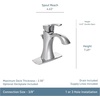 image:imageMoen Voss Chrome OneHandle Single Hole Bathroom Sink Faucet with Optional Deckplate 6903Chrome