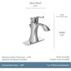 image:imageMoen Voss Chrome OneHandle Single Hole Bathroom Sink Faucet with Optional Deckplate 6903Gold