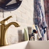 image:imageMoen Voss Chrome OneHandle Single Hole Bathroom Sink Faucet with Optional Deckplate 6903Gold