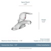 image:imageMoen WS84503 OneHandle Low Arc Bathroom Faucet ChromeChrome