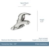 image:imageMoen WS84503 OneHandle Low Arc Bathroom Faucet ChromeSpot Resist Brushed Nickel