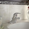 image:imageMoen WS84503 OneHandle Low Arc Bathroom Faucet ChromeSpot Resist Brushed Nickel