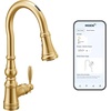 image:imageMoen Weymouth Brushed Gold Traditional Shepherds Hook Pulldown Kitchen Faucet Featuring Pull Down Spray Head with Power Boost S73004BGBrushed Gold