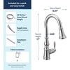 image:imageMoen Weymouth Brushed Gold Traditional Shepherds Hook Pulldown Kitchen Faucet Featuring Pull Down Spray Head with Power Boost S73004BGChrome