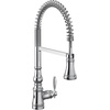 image:imageMoen Weymouth Brushed Gold Traditional Shepherds Hook Pulldown Kitchen Faucet Featuring Pull Down Spray Head with Power Boost S73004BGChrome