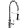 image:imageMoen Weymouth Brushed Gold Traditional Shepherds Hook Pulldown Kitchen Faucet Featuring Pull Down Spray Head with Power Boost S73004BGChrome