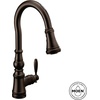 image:imageMoen Weymouth Brushed Gold Traditional Shepherds Hook Pulldown Kitchen Faucet Featuring Pull Down Spray Head with Power Boost S73004BGChrome