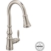 image:imageMoen Weymouth Brushed Gold Traditional Shepherds Hook Pulldown Kitchen Faucet Featuring Pull Down Spray Head with Power Boost S73004BGChrome