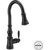 image:imageMoen Weymouth Brushed Gold Traditional Shepherds Hook Pulldown Kitchen Faucet Featuring Pull Down Spray Head with Power Boost S73004BGChrome