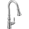 image:imageMoen Weymouth Brushed Gold Traditional Shepherds Hook Pulldown Kitchen Faucet Featuring Pull Down Spray Head with Power Boost S73004BGChrome