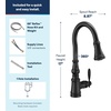 image:imageMoen Weymouth Brushed Gold Traditional Shepherds Hook Pulldown Kitchen Faucet Featuring Pull Down Spray Head with Power Boost S73004BGMatte Black