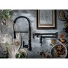 image:imageMoen Weymouth Brushed Gold Traditional Shepherds Hook Pulldown Kitchen Faucet Featuring Pull Down Spray Head with Power Boost S73004BGMatte Black