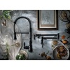 image:imageMoen Weymouth Brushed Gold Traditional Shepherds Hook Pulldown Kitchen Faucet Featuring Pull Down Spray Head with Power Boost S73004BGMatte Black
