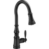 image:imageMoen Weymouth Brushed Gold Traditional Shepherds Hook Pulldown Kitchen Faucet Featuring Pull Down Spray Head with Power Boost S73004BGMatte Black