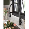 image:imageMoen Weymouth Brushed Gold Traditional Shepherds Hook Pulldown Kitchen Faucet Featuring Pull Down Spray Head with Power Boost S73004BGMatte Black