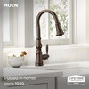 image:imageMoen Weymouth Brushed Gold Traditional Shepherds Hook Pulldown Kitchen Faucet Featuring Pull Down Spray Head with Power Boost S73004BGOil Rubbed Bronze