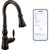 image:imageMoen Weymouth Brushed Gold Traditional Shepherds Hook Pulldown Kitchen Faucet Featuring Pull Down Spray Head with Power Boost S73004BGOil Rubbed Bronze