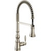 image:imageMoen Weymouth Brushed Gold Traditional Shepherds Hook Pulldown Kitchen Faucet Featuring Pull Down Spray Head with Power Boost S73004BGPolished Nickel