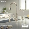 image:imageMoen Weymouth Brushed Gold Traditional Shepherds Hook Pulldown Kitchen Faucet Featuring Pull Down Spray Head with Power Boost S73004BGPolished Nickel