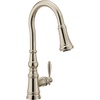 image:imageMoen Weymouth Brushed Gold Traditional Shepherds Hook Pulldown Kitchen Faucet Featuring Pull Down Spray Head with Power Boost S73004BGPolished Nickel