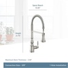 image:imageMoen Weymouth Brushed Gold Traditional Shepherds Hook Pulldown Kitchen Faucet Featuring Pull Down Spray Head with Power Boost S73004BGSpot Resist Stainless