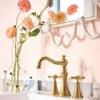 image:imageMoen Weymouth Brushed Gold TwoHandle Widespread Cross Handle Bathroom Faucet Trim Kit Valve Required TS42114BGBrushed Gold